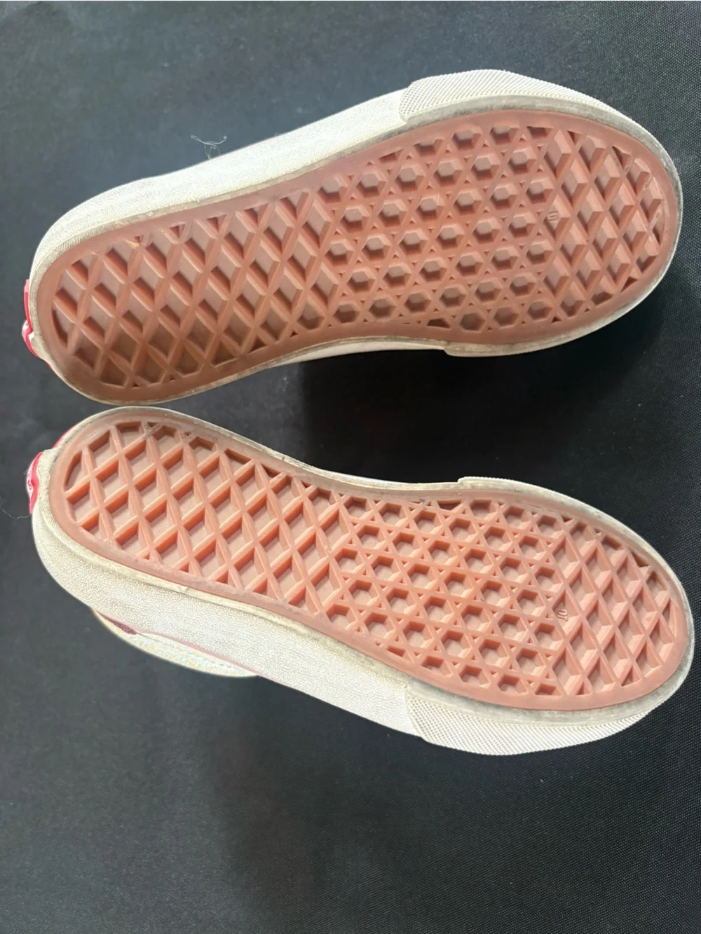 Vans Kids Glitter Pink and Yellow Velcro Low-Top Sneakers